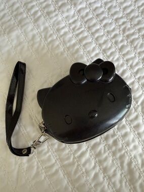 Hello Kitty Black Silicone Wristlet Coin Pouch